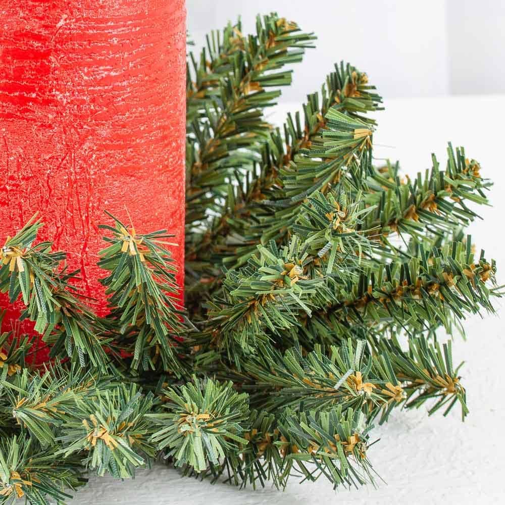 7" Artificial Canadian Pine Wreaths - Set of 2