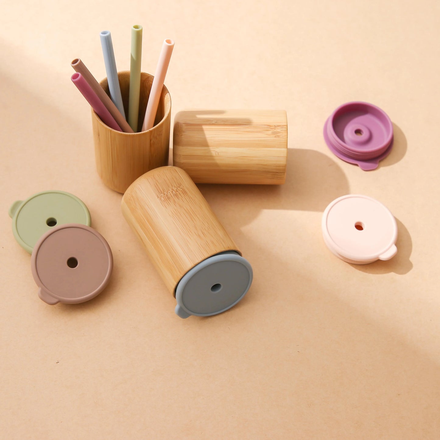 Natural Bamboo + Silicone Cup