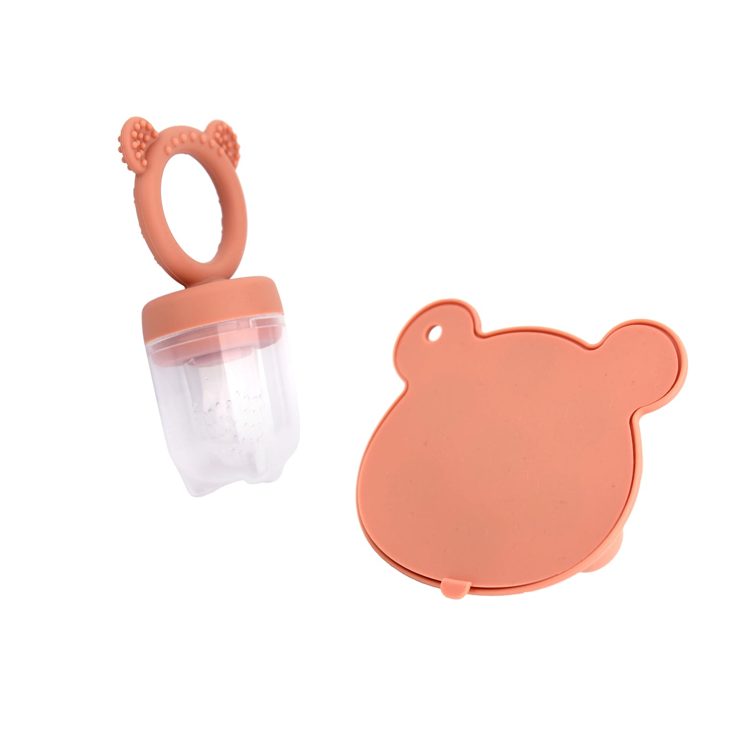 Bear-Shaped Fresh Fruit Feeder & Freezer Tray Set