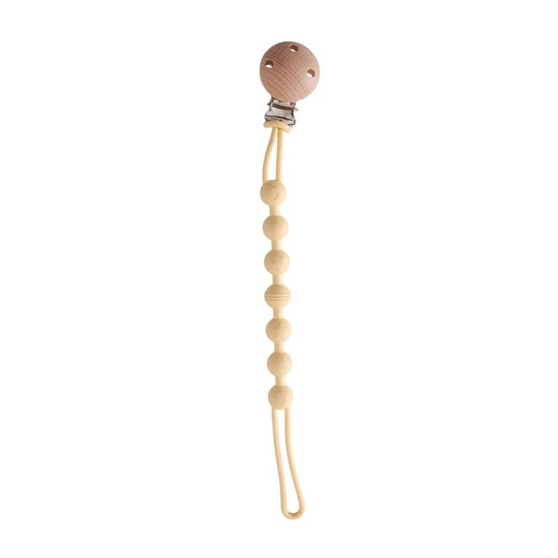 Beech Wood + Silicone Pacifier Clips - Boötes & Loör