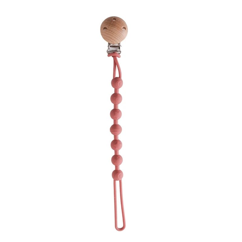 Beech Wood + Silicone Pacifier Clips - Boötes & Loör