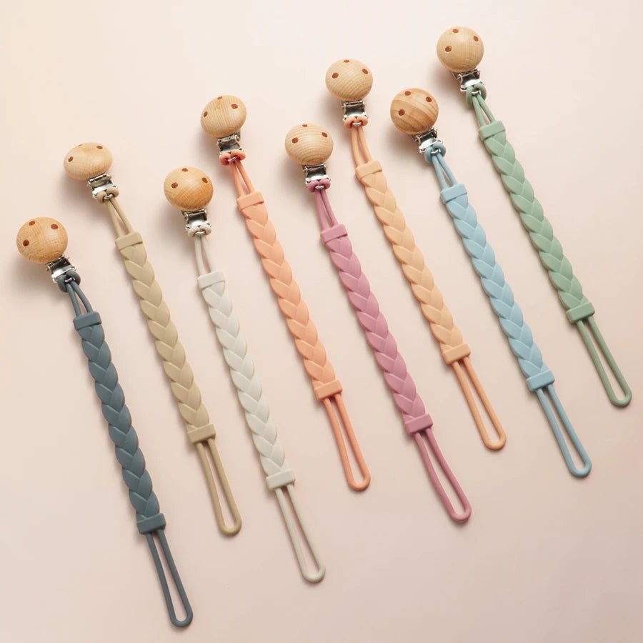 Braided Silicone Pacifier Clip - Boötes & Loör