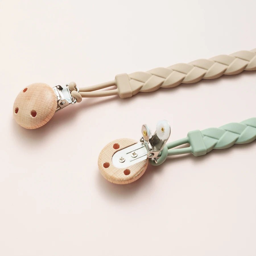 Braided Silicone Pacifier Clip - Boötes & Loör