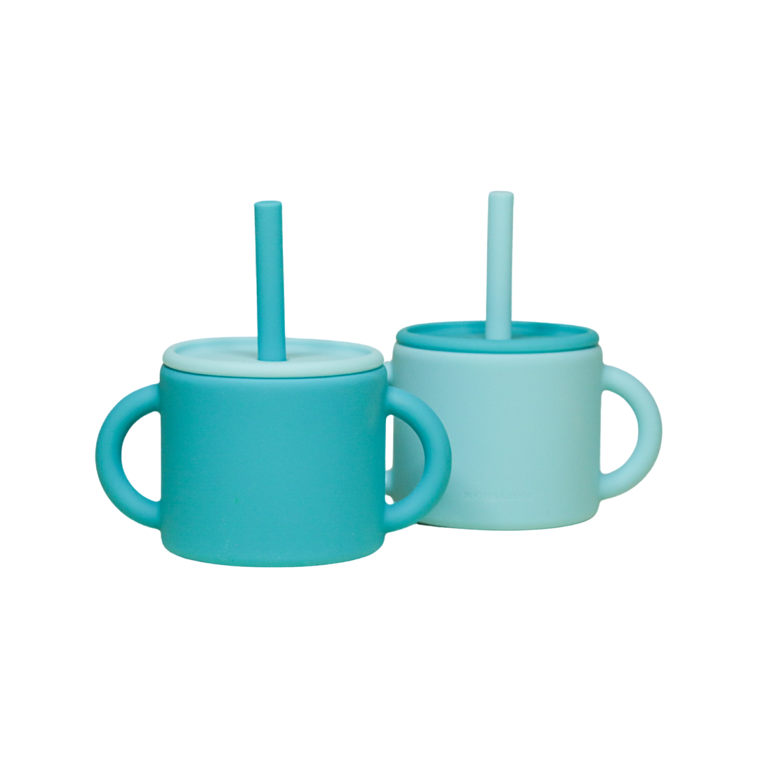 Silicone Cup (Set of 2)| Teal & Caicos