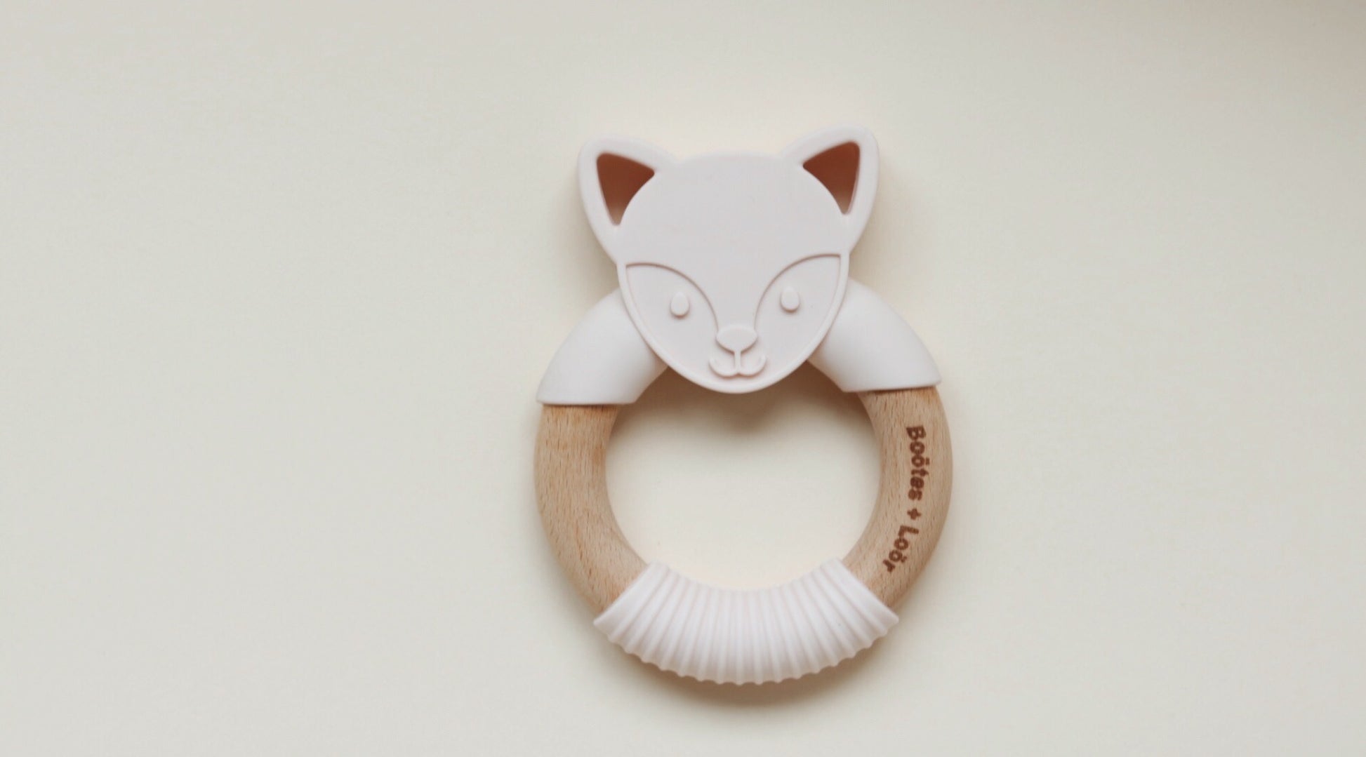 Blush| Silicone + Wood Fox Teether - Boötes and Loör